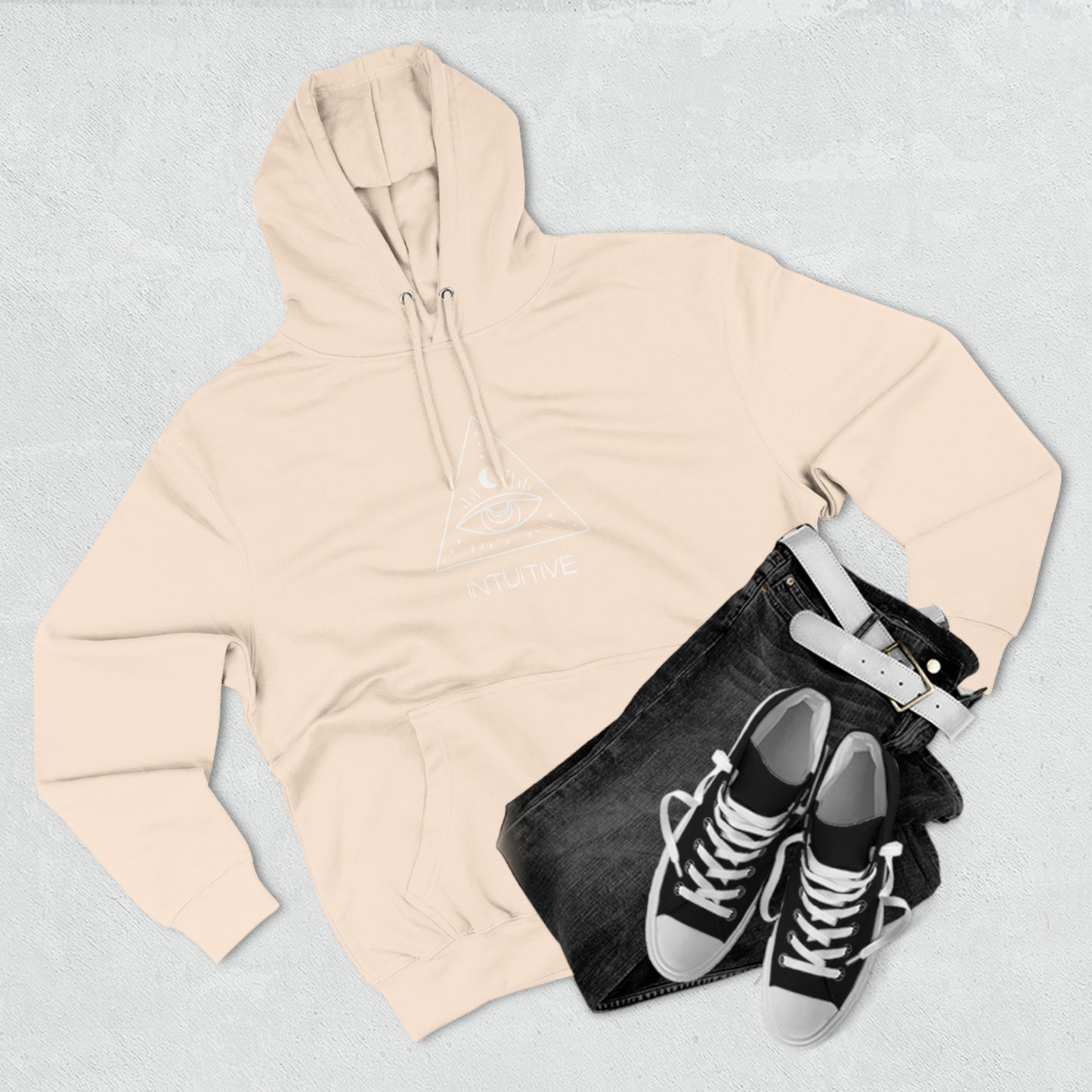 "Intuitive" Three-Panel Fleece Hoodie