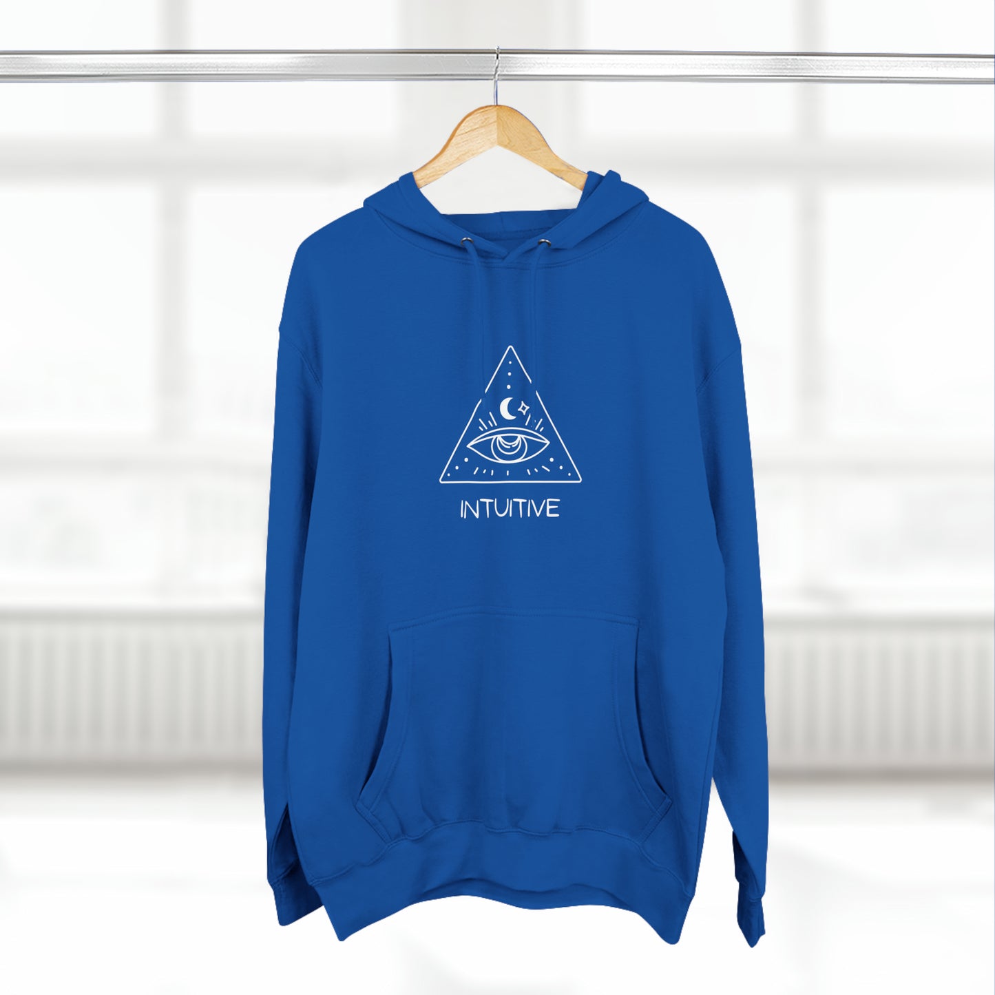 "Intuitive" Three-Panel Fleece Hoodie