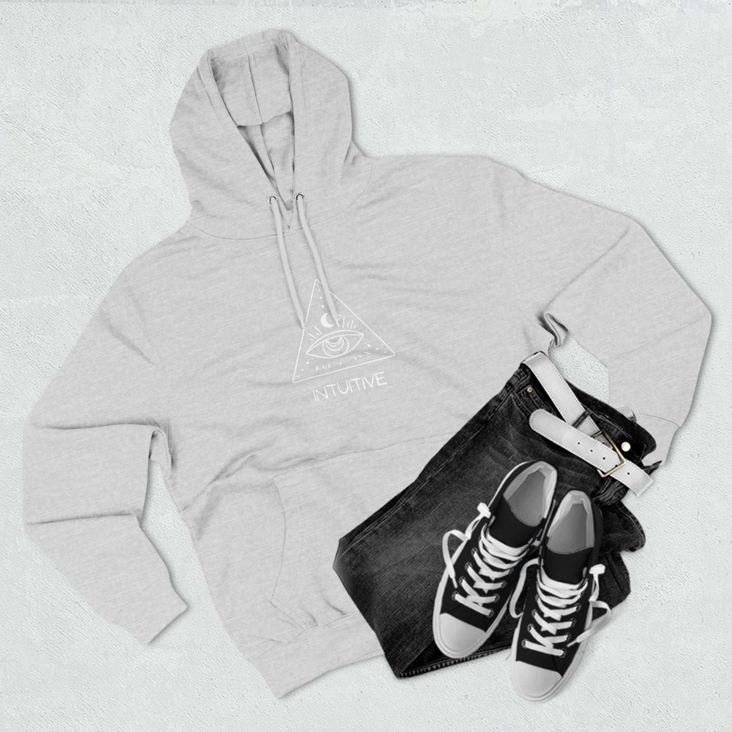 "Intuitive" Three-Panel Fleece Hoodie
