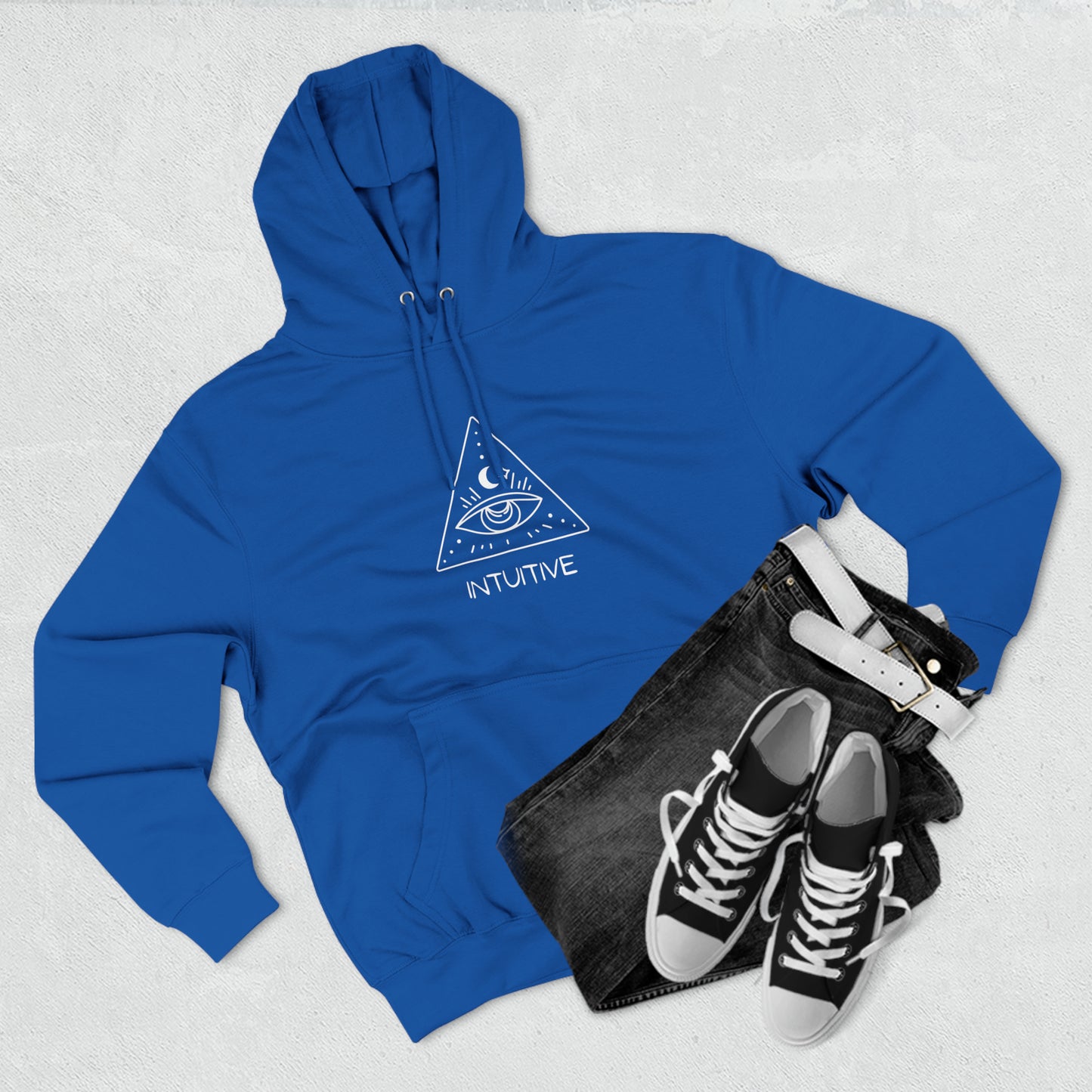 "Intuitive" Three-Panel Fleece Hoodie