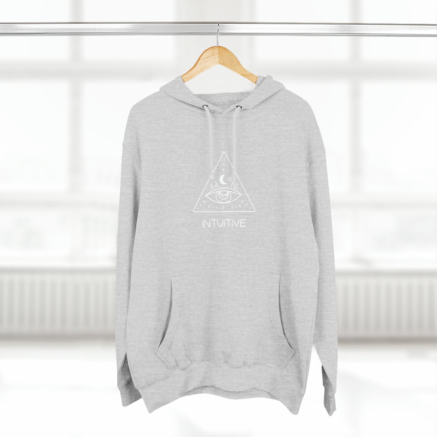 "Intuitive" Three-Panel Fleece Hoodie