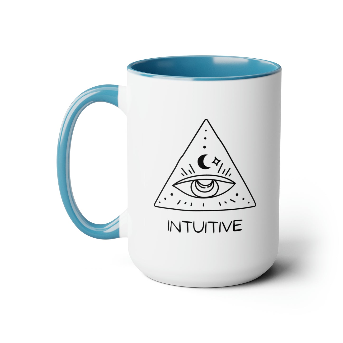 "Intuitive" Two-Tone Coffee Mugs, 15oz