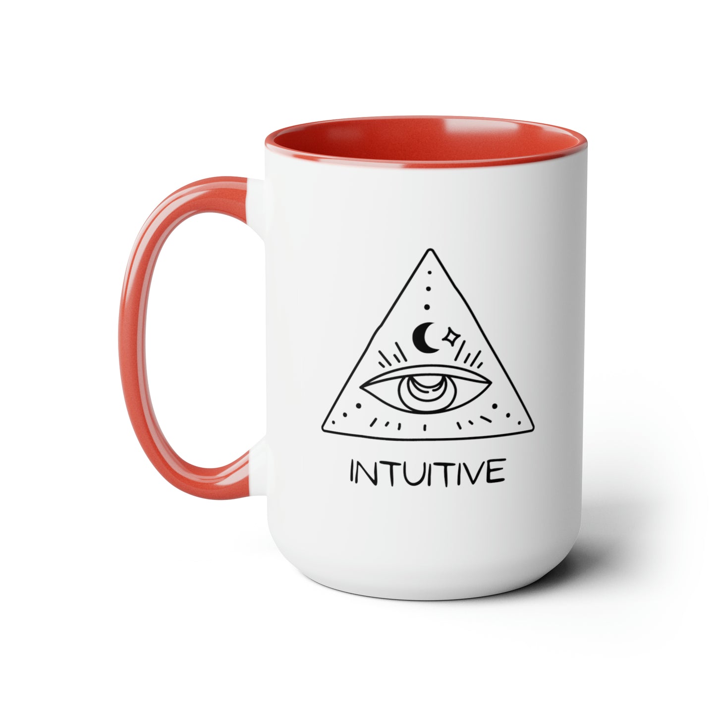 "Intuitive" Two-Tone Coffee Mugs, 15oz