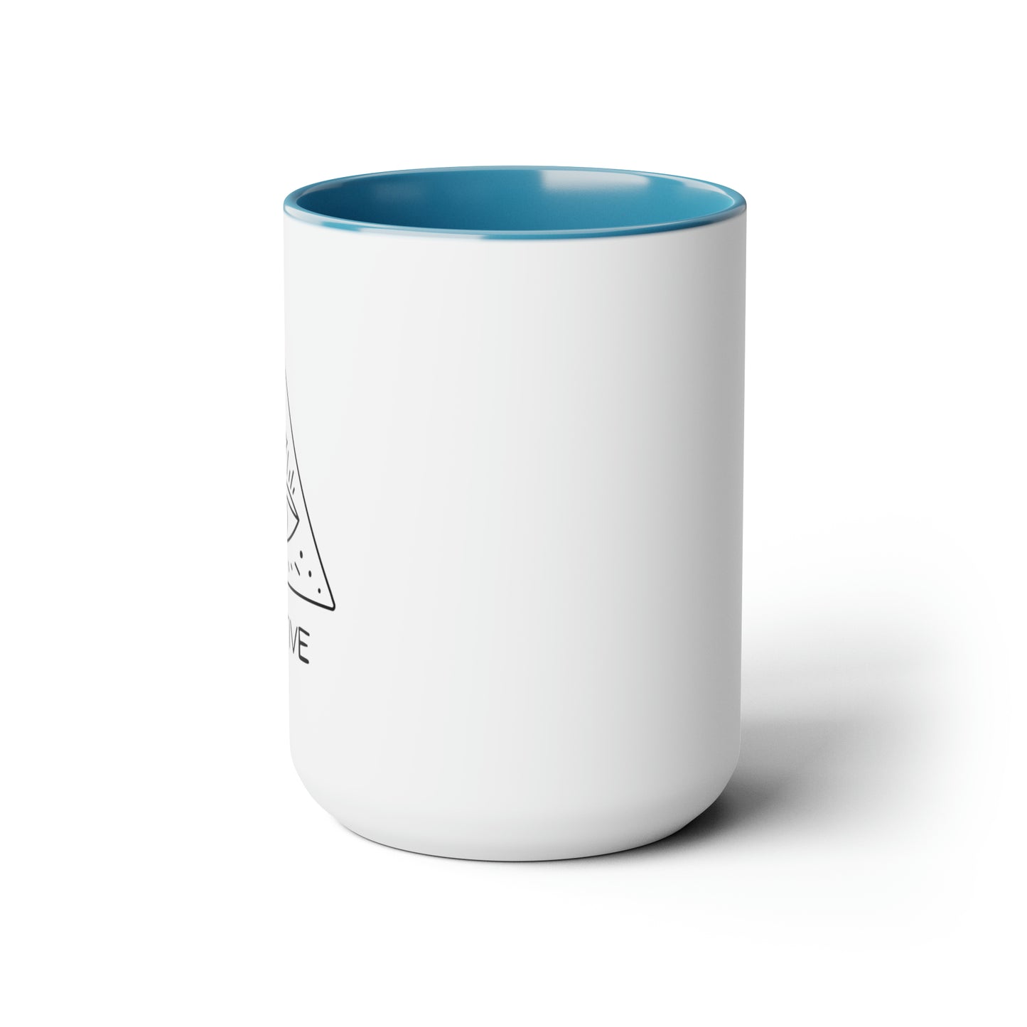 "Intuitive" Two-Tone Coffee Mugs, 15oz