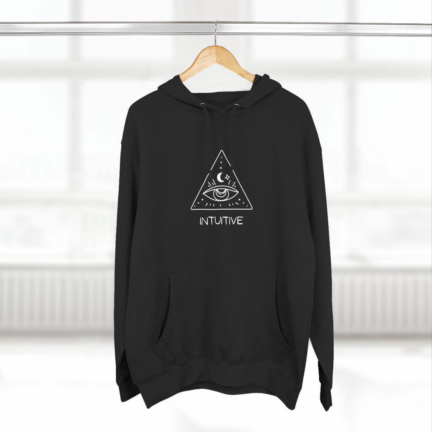 "Intuitive" Three-Panel Fleece Hoodie