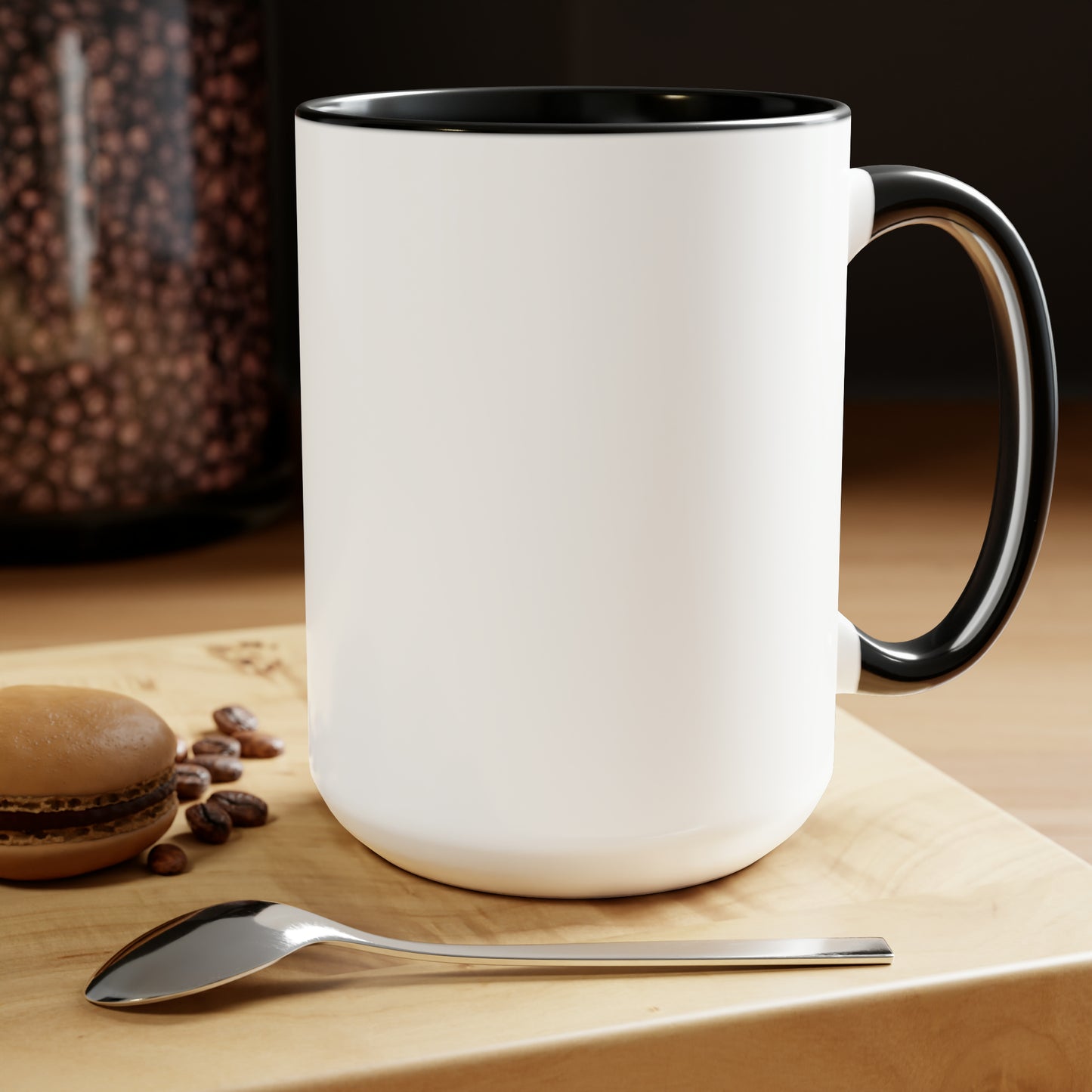 "Intuitive" Two-Tone Coffee Mugs, 15oz