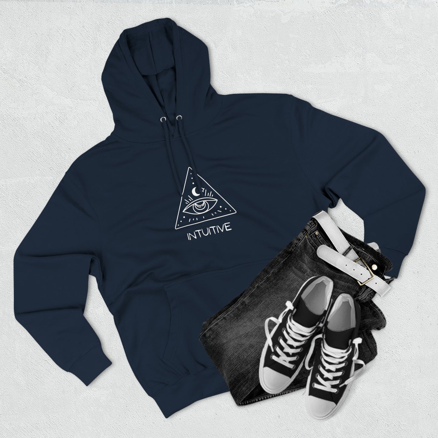 "Intuitive" Three-Panel Fleece Hoodie