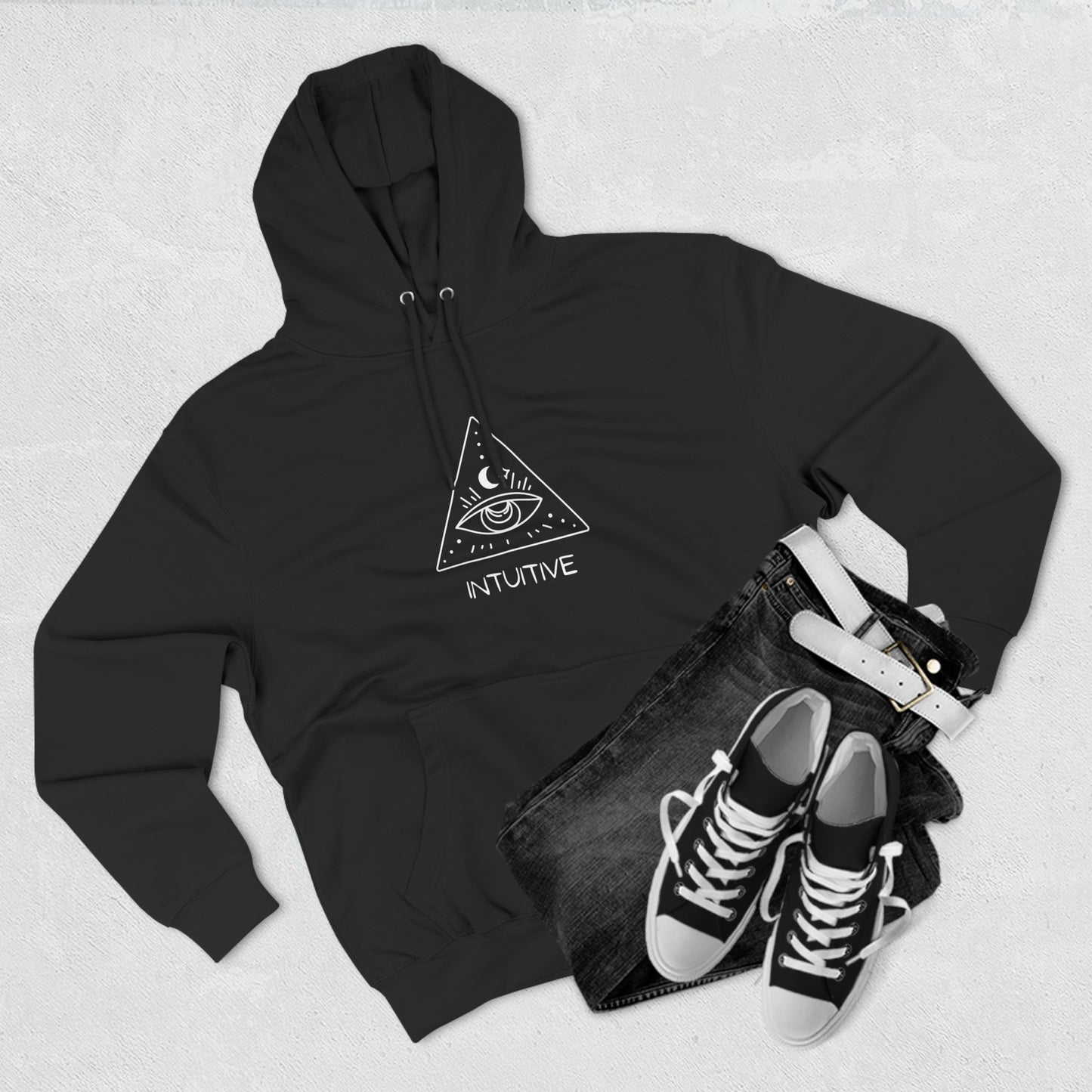 "Intuitive" Three-Panel Fleece Hoodie
