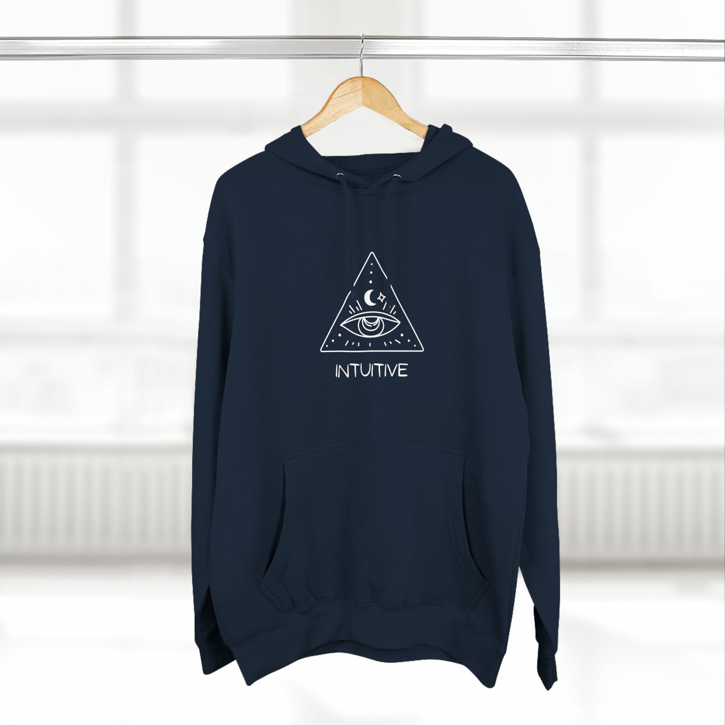 "Intuitive" Three-Panel Fleece Hoodie