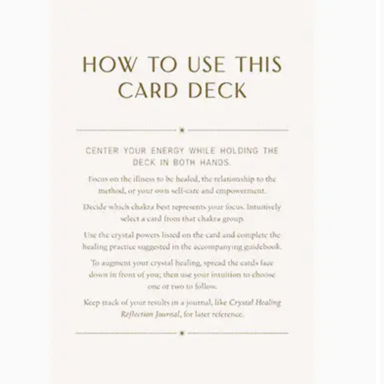 Crystal Healing Tarot Card Deck