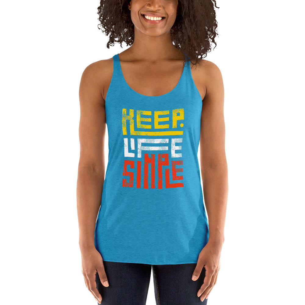 "Keep Life Simple" Women's Racerback Tank