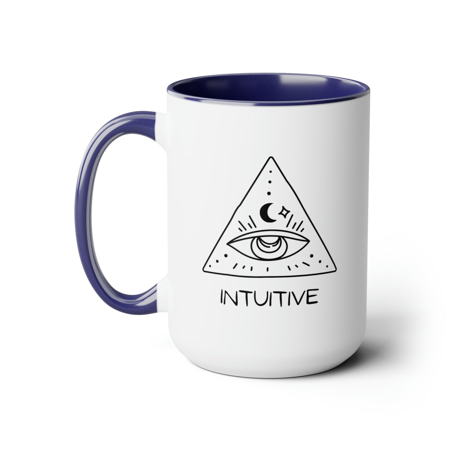 "Intuitive" Two-Tone Coffee Mugs, 15oz