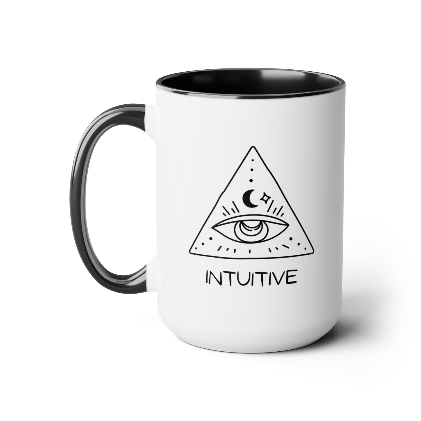 "Intuitive" Two-Tone Coffee Mugs, 15oz
