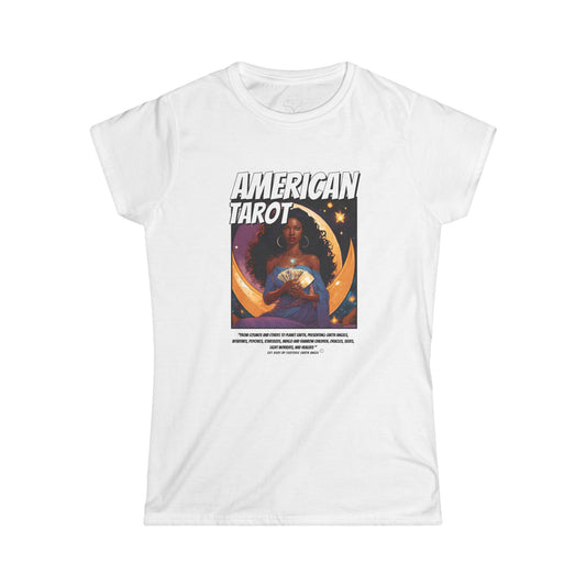 American Tarot Women's Tee — Celestial Oracle Illustration